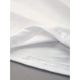 [Nature Print Women's T-Shirt] Nature-Inspired Geometric Print Women's Casual Short Sleeve T-Shirt | Breathable Semi-Sheer Fabric, Forest Scene with Trees, Birds & Compass Design, Machine Washable, Regular Fit for Outdoor Camping & Casual Attire