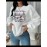 Christmas Trucks Letter Print Sweatshirt for Women - Casual Waffle Knit Long Sleeve Pullover - Soft, Breathable, Comfortable Fall/Winter Design - Merry Christmas Casual Wear