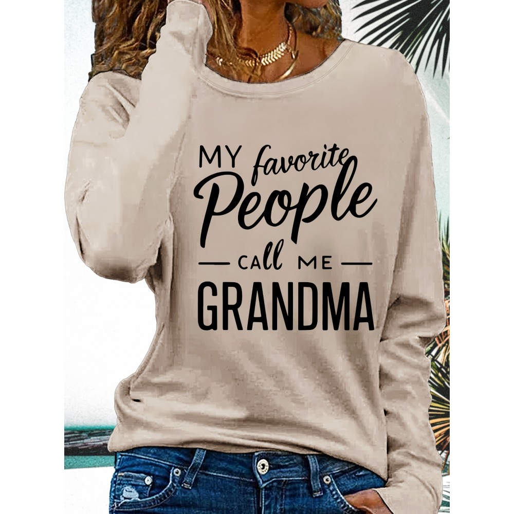 Women'S Long Sleeve Crew Neck T-Shirt with 