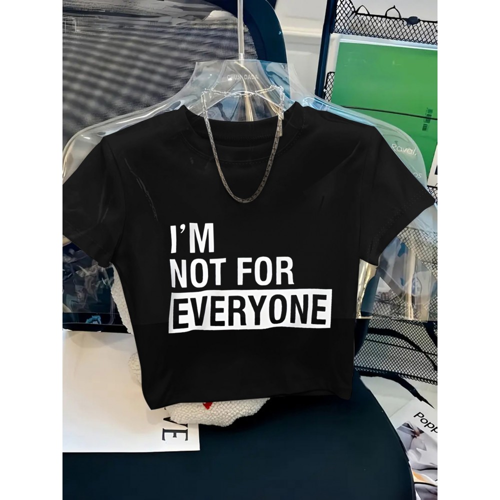 Women's  Y2K Cropped T-Shirt with 