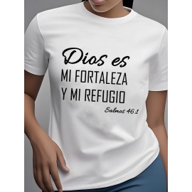 Women'S Black T-Shirt with Inspirational Biblical Verse 